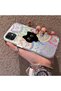 iPhone 12 Mini Compatible Colorful Line Cat Figure Phone Case Shock Absorbing Protective Case - 2