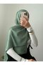 Saray Embroidery Pattern Jacquard Shawl - Green - 2