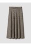 Checked Embroidered Flared Skirt with Zipper for Style Enthusiasts from Uzg Store