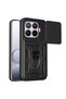 Case Compatible with Xiaomi 17t Pro Sliding Camera Protected Ring Magnet Tank Cover Black