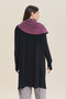 Flowy Hooded Collar Fingered Long Cardigan - 4