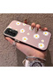 Samsung Galaxy F23 Compatible Women's Pink Striped Daisy Phone Case Impact Resistant - 2