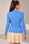Women's Raglan Sleeve Knitwear Blouse - 4