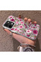 Vivo Y28 4g Compatible Claret Red Pink Flower Pattern Phone Case Shockproof - 2