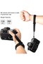 حزام معصم قابل للتعديل من النايلون للكاميرا، حزام يد للكاميرات DSLR مع مشبك سريع الفك، متوافق مع - 3