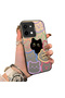 Vivo Y28 4g Compatible Colorful Line Cat Figure Phone Case Shock Absorbing Protective Case
