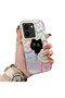 Vivo Y36 4G/5G Compatible Colorful Line Cat Figure Phone Case Shock Absorbing Protective Case
