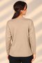 Women's V-Neck Paw Print Heart Pattern Long Sleeve Knitwear Blouse - 4
