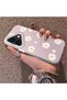 Pink Striped Daisy Phone Case Compatible with iPhone 16 Plus, Specially Designed for Women, Shock-Proof - 2
