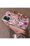 Tecno Spark Go 2 Compatible Burgundy Pink Flower Pattern Phone Case Shockproof - 2