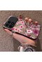 Redmi K90 5g Compatible Burgundy Pink Flower Pattern Phone Case Shockproof - 2