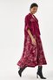 Burgundy Italian 100% Cotton Velvet Floral Patterned Jacket Double Suit Size 38 - 44 - 2