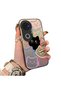 Vivo V50 Compatible Colorful Line Cat Figure Phone Case Shock Absorbing Protective Case