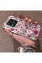 Redmi Note 14 Pro 4G/5G Compatible Burgundy Pink Flower Pattern Phone Case Shockproof - 2
