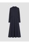 Lcw Modest Navy Blue Lace-Up Waist Shirt Dress - 2