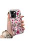 Vivo Y27 5G/Y27S Compatible Burgundy Pink Flower Pattern Phone Case Shockproof