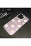 Samsung Galaxy A21S Compatible Women's Pink Striped Daisy Phone Case Impact Resistant - 4