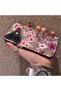 iPhone 16 Plus Compatible Burgundy Pink Floral Pattern Phone Case Shockproof - 2
