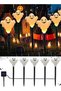 Halloween Pathway Solar Lights Outdoor Decorations 5PCS LED 3D Light-Up skull Garden Stake Lights Waterproof Outdoor Lights for Yard Lawn Driveway Halloween Decor - 3