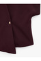 Crepe Fabric Metal Buttoned Double Breasted Collar Asymmetrical Sleeveless Vest - 3