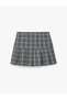Buttoned Plaid Mini Pleated Skirt - 2