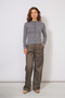 Basic Button Detail Tricot Cardigan Anthracite