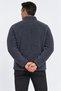 Men's Oversize Welsoft Fabric Fleece Zippered Smoked Jacket with Pockets - 5