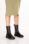 Genuine Leather Daily Lightweight Boots Shhn.1570 Black - 4