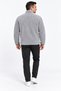 Men's Oversize Welsoft Fabric Fleece Zippered Gray Jacket with Pockets - 4