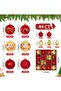 44 Pcs Christmas Tree Balls Ornaments, Christmas Decorative Hanging Baubles for Home Party Holiday Wedding Tree Decorations (Red/Gold) - 3