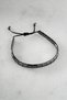 6*6 Shiny Hematite Natural Stone Macrame Men's Bracelet - 5