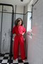 Zippered Collar Sweat Tracksuit Set - 2