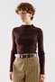 Fishneck Tricot Blazer Dark Brown - 3