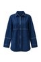 Contrast Stitched Hidden Button Denim Shirt