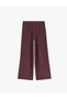 High Waist Zippered Crepe Fabric Pleated Wide Leg Pants - 2