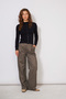 Basic Button Detail Tricot Cardigan Black - 2