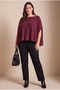 Mercerized Knitwear Cape Claret Red (Sizes 38-54) - 2