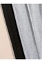 (2 PCS) BLACK GRAY LOOSE LEG CASUAL SWEATPANTS - 2
