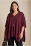 Mercerized Knitwear Cape Claret Red (Sizes 38-54)