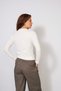 Basic Button Detail Tricot Cardigan Ecru - 4