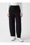 Black Women's Thick Sweatpants with Elastic Waist - 2