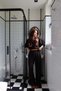 Zippered Collar Sweat Tracksuit Set