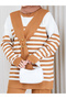 Women's Shawl Detailed Buckle Tricot Tunic Set - 4