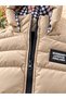 Custom-made nova fabric boys' hooded puffer jacket, open mink color, plaid lined, zippered winter thick coat outerwear. - 3