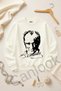 Ataturk Silhouette and Signature Printed Sweatshirt - 2