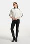 Women's Cream Italian High Neck Sweater with Contrast Detail - 3