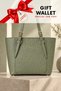 Green Wallet Women's Large Size Multi-Compartment Classy Model Handbag Hand and Shoulder Bag