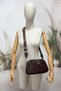 67-7158 Women's Suede Brown Crossbody Bag - 4