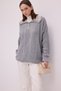 Gold Button Detail Hairy Knitted Sweater - 2