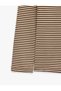 Embroidered Cotton Crew Neck Long Sleeve Striped T-Shirt - 3